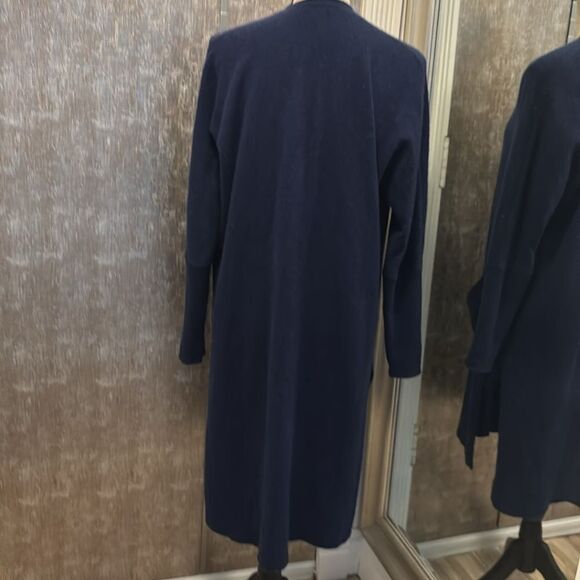 Saks Fifth Avenue 100% cashmere Navy Blue Women's open front cardigan, XS-S - Picture 7 of 10